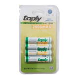Pack X10 Blisters Aaa Recargable Toply X4 Unidades 2800mah