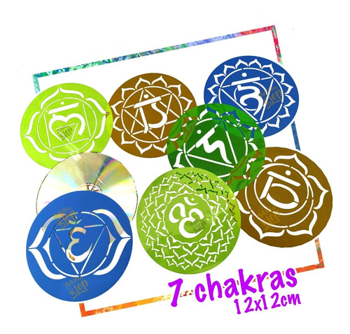 Set Stencils Plantilla Mandala 7 Chakras Meditacion Energia