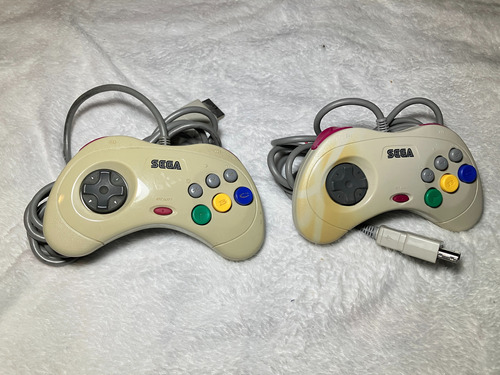 Controle Original Sega Saturn Branco Hss-0101 Condição C Jp