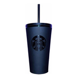 Starbucks Vaso Frío Acrílico Negro Mate Con Logotipo Y Borde