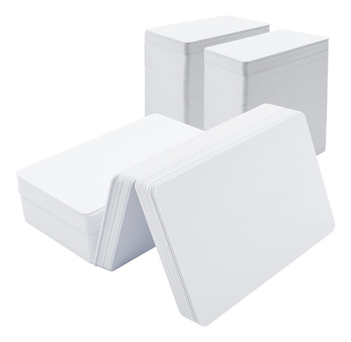 Pack 250 Tarjetas Credenciales Blanca Pvc Para Sublimacion