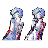 Sticker 3d Movimiento Anime Evangelion Rei Ayanami Asuka 00