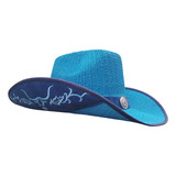 Sombrero Cowboy Vaquero Bordado Azul Country Exclusivo