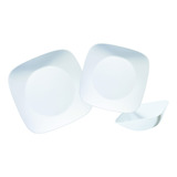 Vajilla 16 Pzs Pure White Corelle - 1069958 Color Blanco Square Round