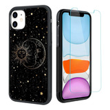 Funda Para iPhone 11 Diseno De Sol Y Luna (negro)