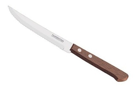 Cuchillo Tramontina Dynamic X Docena Mango Madera Acero Inox