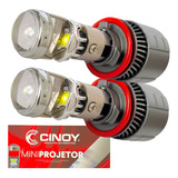 Par Lâmpadas Led H11 Mini Projetor Canhão 5700k Universal