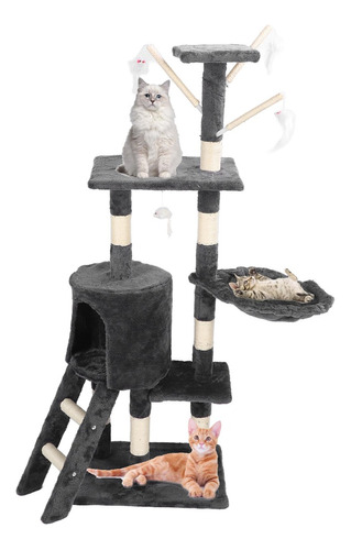 Torre Árbol Rascador Para Gato Con Casa Varios Niveles