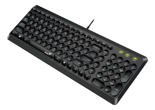 Teclado Genius Slimstar Q200 Ultra Delgado Multimedia Negro