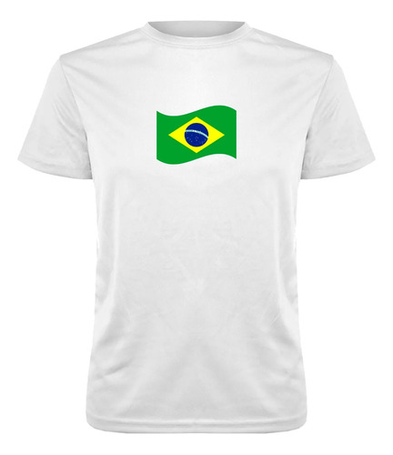 Polera Deportiva Unisex Poliéster Diseño Bandera Brasil