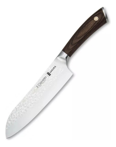 Cuchillo 3 Claveles Sakura Forjado Santoku 17.5 Cm Cod 1018