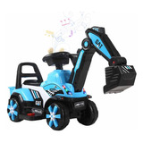 Recargable Excavadora Coche Eléctrico Niños Con Luces Y Soni