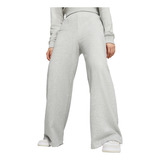 Pantalon Mujer Puma Classics Relaxed Gris In Store