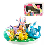 Evolución Eevee Flareon Vaporeon Figura Pokemon Estatuilla 