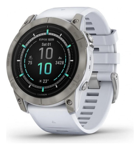 Reloj Smartwatch Epix Pro G2 Garmin 51mm Zafiro Amoled S.a Color Del Bisel Titanio Con Malla Whitestone