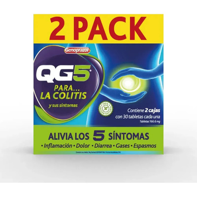 Pack X2 Qg5 Alivio Contra La Colitis 30 Tabletas | Meses sin interés