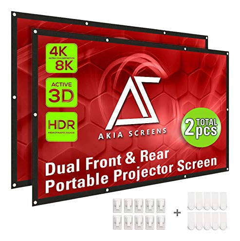 Pantalla De Proyector Dual Frontal-trasera 3m/ Angulo 160*