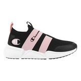 Tenis Casual Champion Ripple W 447w Negro Con Rosa De Mujer