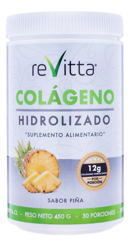 Colageno Hidrolizado 450g 30sv Piña - Revitta