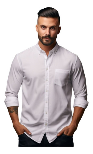 Camisa Social Masculina Manga Longa - 100% Microfibra