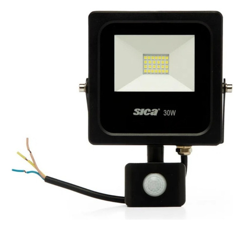 Proyector Reflector Con Sensor Led Sica 30w 2300lm Luz Fria