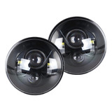 Faro Delantero Led Redondo Negro Jeep Wrangler Hummber