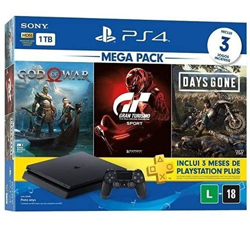 Playstation 4 Hits 1tb Bundle 15 + 3 Jogos M.física + Nf