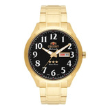 Relógio Orient Masculino Dourado 469gp074f P2kx