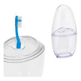 Porta Cepillo Dental Con Tapa Spoom, Brinox Coza 20858 Color Cristal