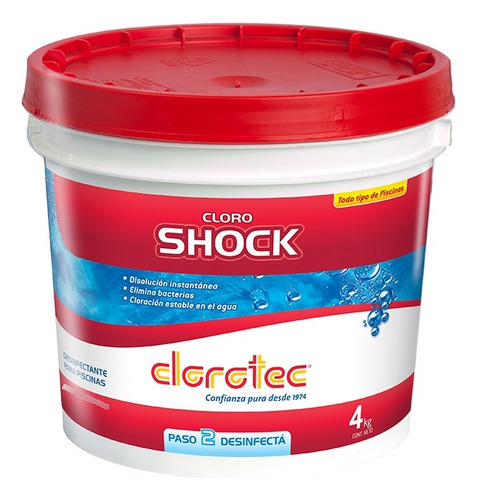 Granulado Shock Cloro Disolucion Instantanea 4 Kg  Clorotec 