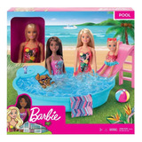 Muñeca Barbie Con Piscina Glam Con Accesorios Mattel