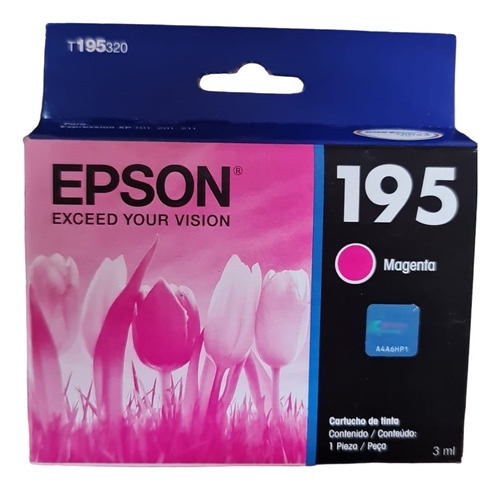 Cartucho Epson T195 Magenta Orig. T195320 Vencido 2021/2022