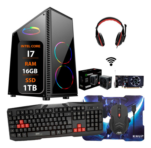 Pc Computador Gamer I7 4°ger 16gb Ssd1tb Placa De Video 2gb