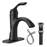 Grifo De Baño Negro Mate Antiguo Fregadero De Lavabo De Una 