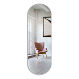 Espelho Ovalada De Parede Mirror Store Oval 150x50 Do 150cm X 50cm Quadro Gelo