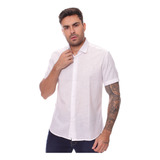 Camisa Masculina Manga Curta Trabalhada Tradicional Verão