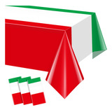 3 Paquetes Melebre De Bandera Italiana, Mantel De Plstico De