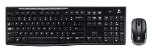 Kit Teclado E Mouse Mk270 Logitech Usb Preto Sem Fio Dsk