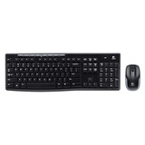 Kit Teclado E Mouse Mk270 Logitech Usb Preto Sem Fio