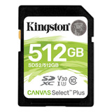 Cartão Memória Kingston 512gb Cartão Sd 100mbs Video 4k Uhd