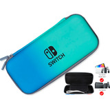 Estuche Maleta Rígido Para Nintendo Switch Degradado Verde