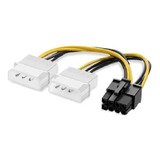 Cabo Adaptador 8 Pinos 6+2 Pci Express Para Molex Duplo