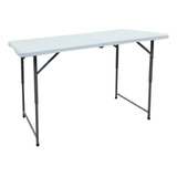 Mesa Plegable Chica De Plastico 120cm Para Jardin Blanco