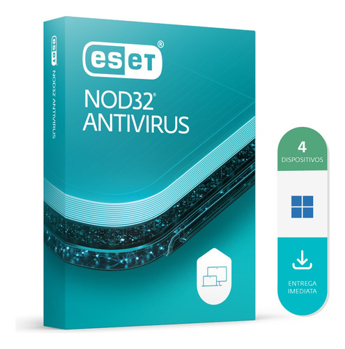 Antivírus Eset Nod32 - Loja Oficial - 4 Dispositivos 1 Ano