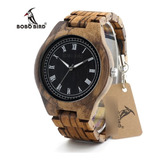 Reloj De Madera Bobo Bird Números Romanos