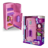Brinquedo Cozinha Infantil Grande Geladeira Duplex 10pç