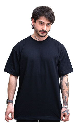 Camiseta Oversized Streetwear Liso 100% Algodão Fio 26.1