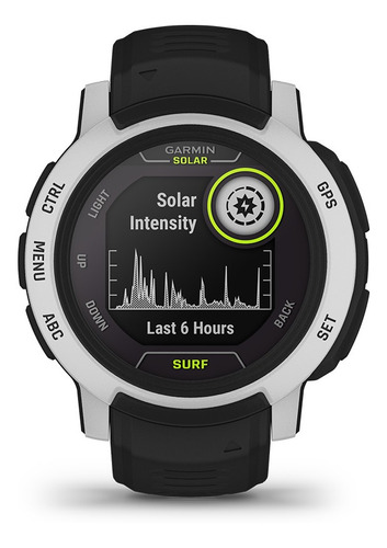 Reloj Smartwatch Garmin Instinct 2 Solar Edición Surf Color De La Caja Negro Color De La Malla Negro Color Del Bisel Blanco