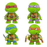 Set De Figuras De Tortugas Ninjas/ 4 Unidades7 Cm 