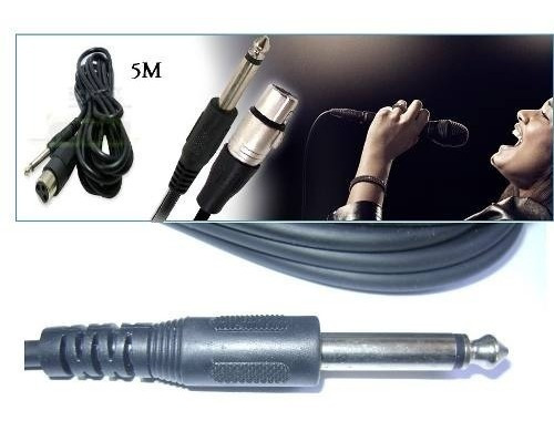 Cable Canon A Jack Plug 6.35 Para Microfono Y Otros 5m